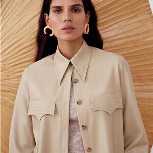 Nanushka Authentic Vegan Leather Elpi Shirt  Size M, US